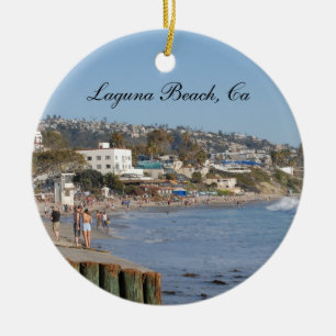 California Travel Vacation Foto Laguna Beach Keramik Ornament