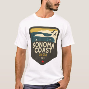California Treasure Abzeichen - Sonoma Coast Staat T-Shirt