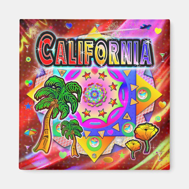 California Tropical Friends Magnet (Vorne)