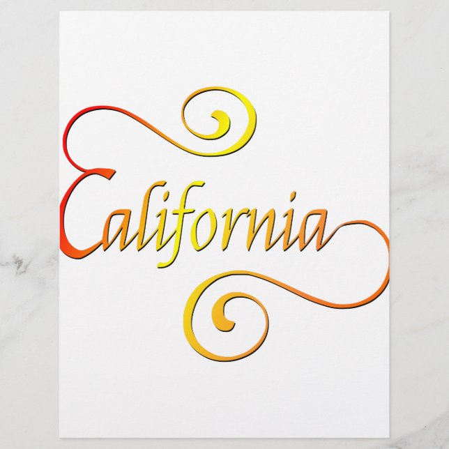 California Typografy Art (Vorderseite)