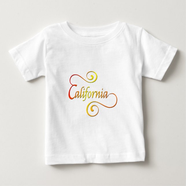 California Typografy Art Baby T-shirt (Vorderseite)