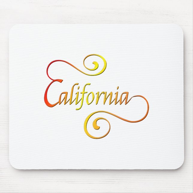 California Typografy Art Mousepad (Vorne)