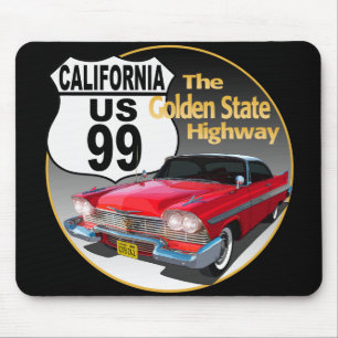 California U S Route 99 - Der Goldene Staat Mousepad