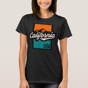 California USA Abzeichen Reise-Abenteuer Platz T-Shirt