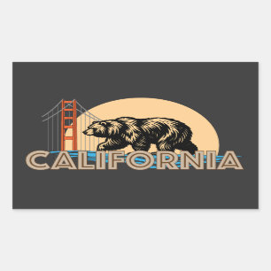 California USA Rechteckiger Aufkleber