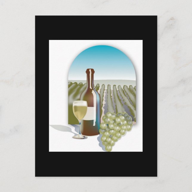 California Vineyard Wedding rettet die Termine Ankündigungspostkarte (Vorderseite)