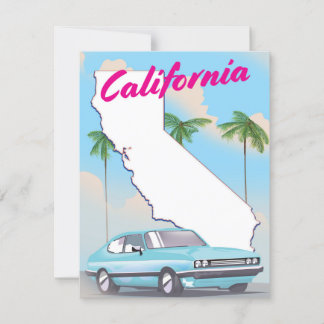 California Vintag Style Vacation Poster