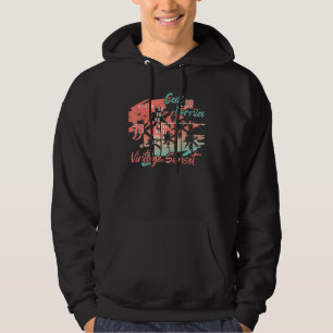 California Vintag Sunset Beach Surf Summer Vacati Hoodie