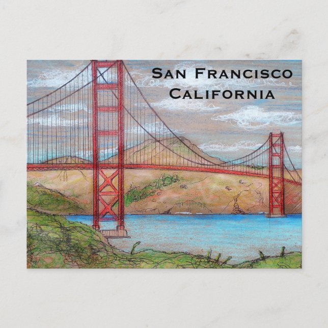 California Vintag Tourism Travel Postkarte (Vorderseite)