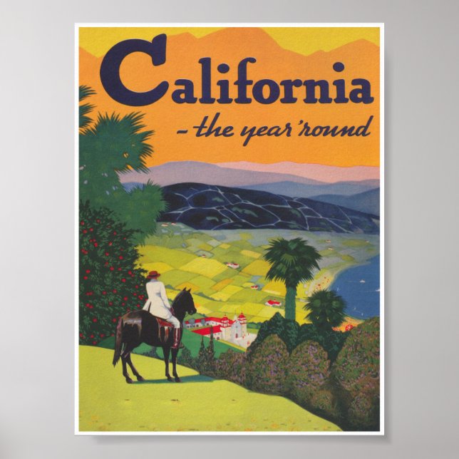 California Vintage Travel Poster (Vorne)