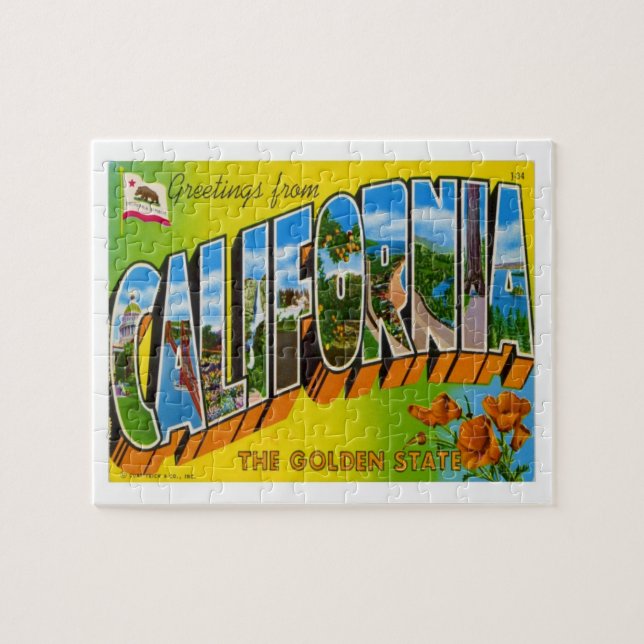 California Vintage Travel Staaten (Horizontal)