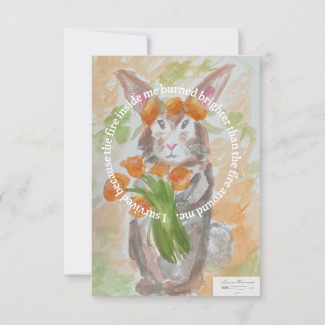 California Wildfire Relief Fundraiser Card Dankeskarte (Vorderseite)