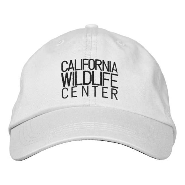 California Wildlife Center Hat - White Bestickte Baseballkappe (Vorderseite)