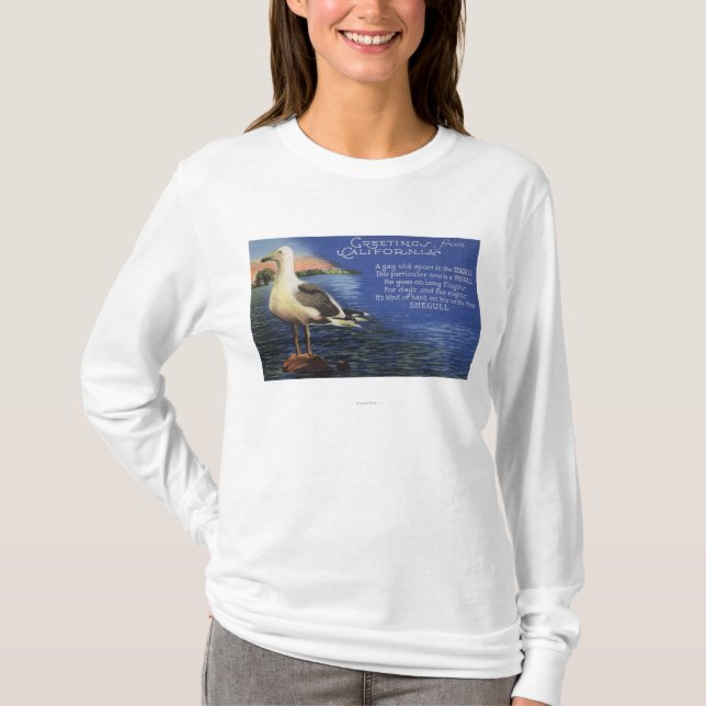 CaliforniaGreetings von, Seemöwe-Gedicht T-Shirt (Vorderseite)