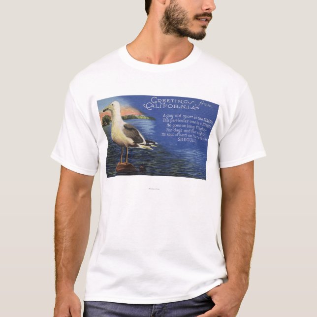 CaliforniaGreetings von, Seemöwe-Gedicht T-Shirt (Vorderseite)