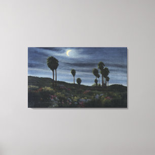 CaliforniaMoonlit Ansicht bei neunundzwanzig Leinwanddruck