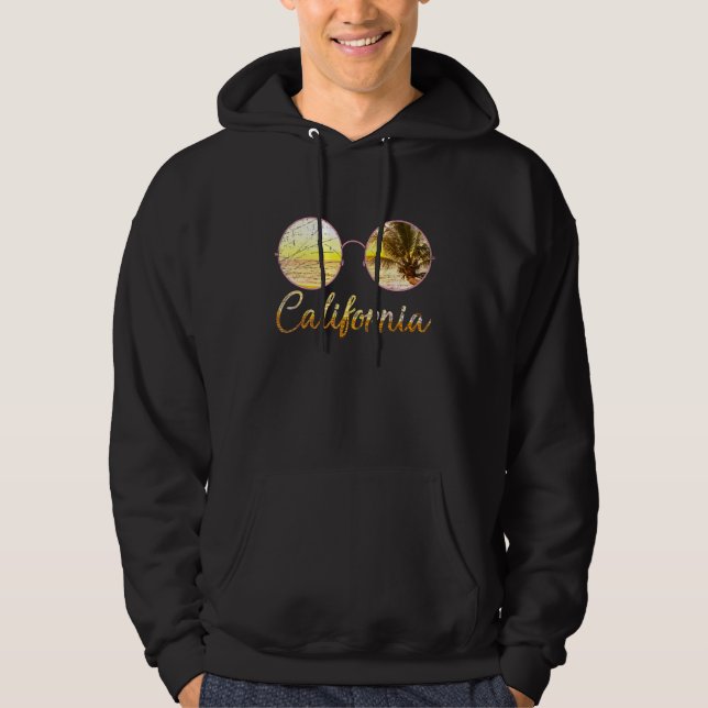 Californian Beach Summer Ca Sonnenbrille Sunset Ca Hoodie (Vorderseite)