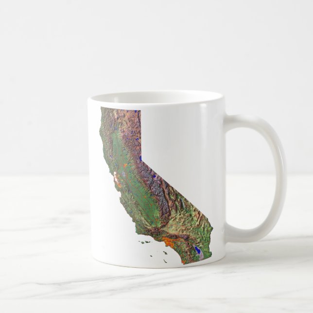 Californian Flag + Map-Tasse Kaffeetasse (Rechts)