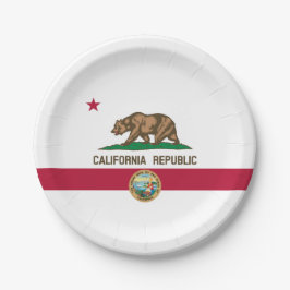Californian Flag & Seal, Flag of California Pappteller