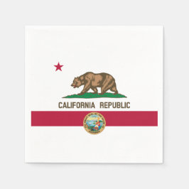 Californian Flag & Seal, Flag of California Serviette