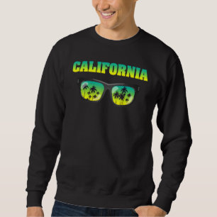 Californian Summer Vibes Sunglasses Palm Trees Cal Sweatshirt