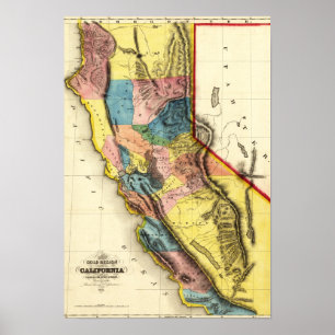 CaliforniaPanoramic Karte Poster