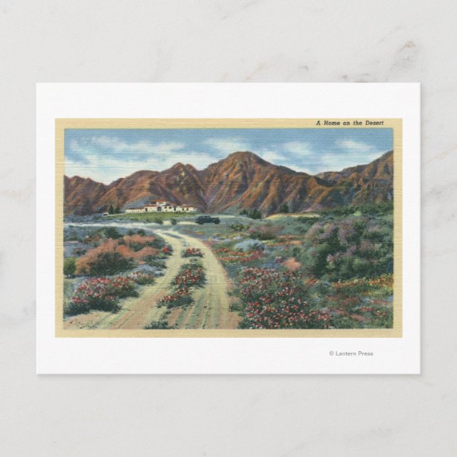 CaliforniaScenic Desert View of Residence Postkarte (Vorderseite)