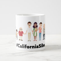 #californiasibs jumbo-Tasse