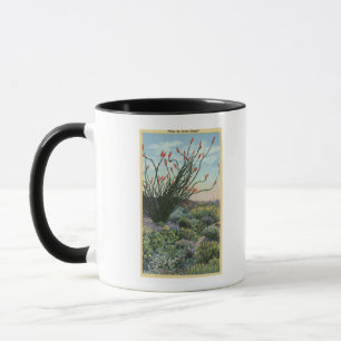 CaliforniaView der Kakteen in der Blüte Tasse