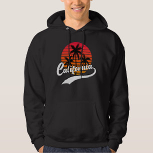 Californie Black Retro Sunset Sweat - shirt à capu