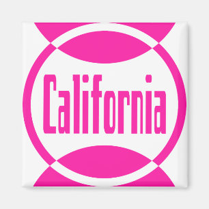 Californie - Logo rose Conception #1 Magnet
