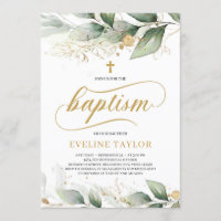 Caligraphy grüne eucalyptus gold Blätter Taufe