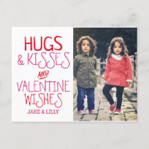 Câlins et bisous| Carte photo de la Saint-Valentin