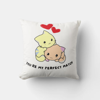 Câlins Parfaits – Coussin de Couple de Chats Migno