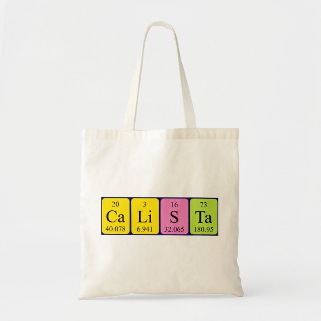 Calista Periodischer Tabellenname Totbeutel Tragetasche (Vorne)
