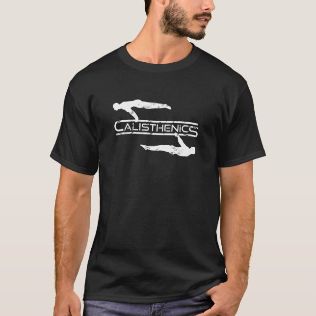 Calisthenic Front Lever Planche Street Workout T-Shirt (Vorderseite)
