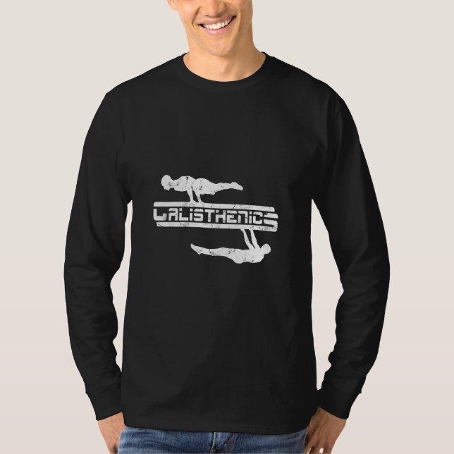 Calisthenics Front Lever Planche Übungen Straße T-Shirt (Vorderseite)