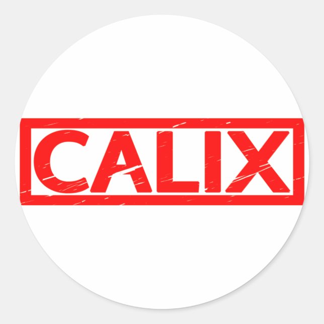Calix-Briefmarke Runder Aufkleber (Vorderseite)