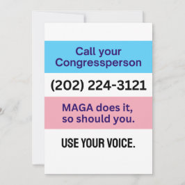 Call Congress MAGA übernimmt Trans Alligly Einladung