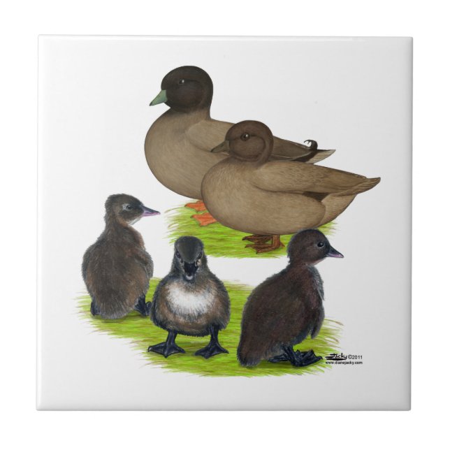 Call Duck Khaki Family Fliese (Vorderseite)