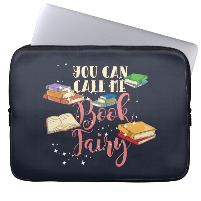 Call Me Book Fairy Avid Reader Laptopschutzhülle (Vorderseite)
