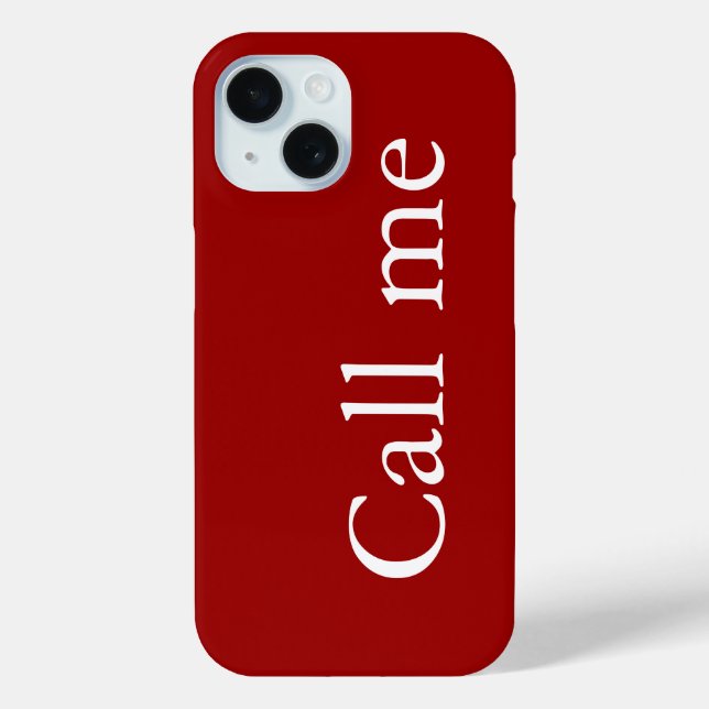 Call Me - Case-Mate-iPhone-Fall Case-Mate iPhone Hülle (Rückseite)