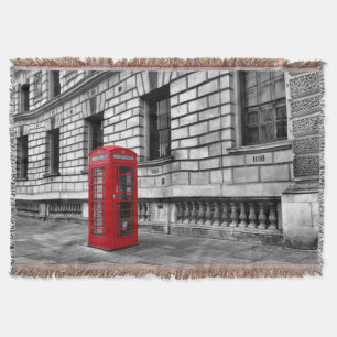 Call Me - London Red Phone Box Blanket Decke