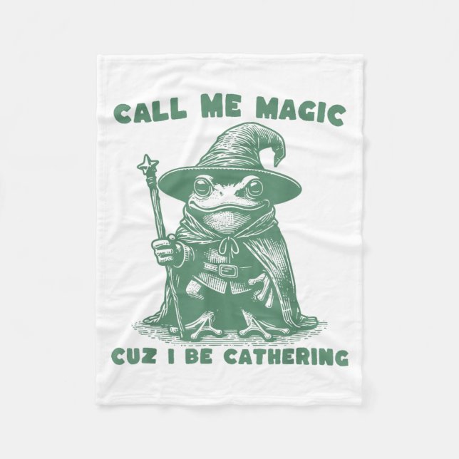 Call Me Magic Cuz I Be Gathering, Funny Wizard Fro Fleecedecke (Vorderseite)