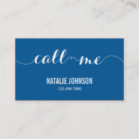 Call Me Modern Calling Card - Blau