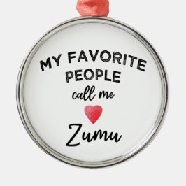 Call Me ZUMU Chinese Paternal Grandmother Nickname Ornament Aus Metall