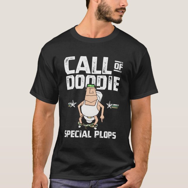 Call of Doodie Special Plops Nerd Gamer Duty Playe T-Shirt (Vorderseite)