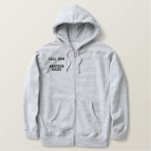 Call Sign Amateur Radio Bestickter Hoodie