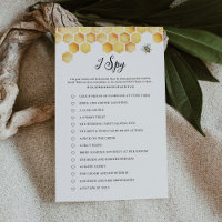 CALLA Bee I Spy Wedding Game Card