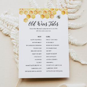 CALLA Bee Old Wives Tales Baby shower Carte de jeu
